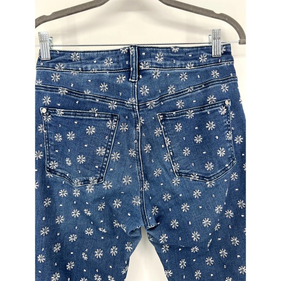 Pilcro and the Letterpress High-Rise Bootcut Jeans Crop Floral Embroidery 27 - Picture 6 of 6